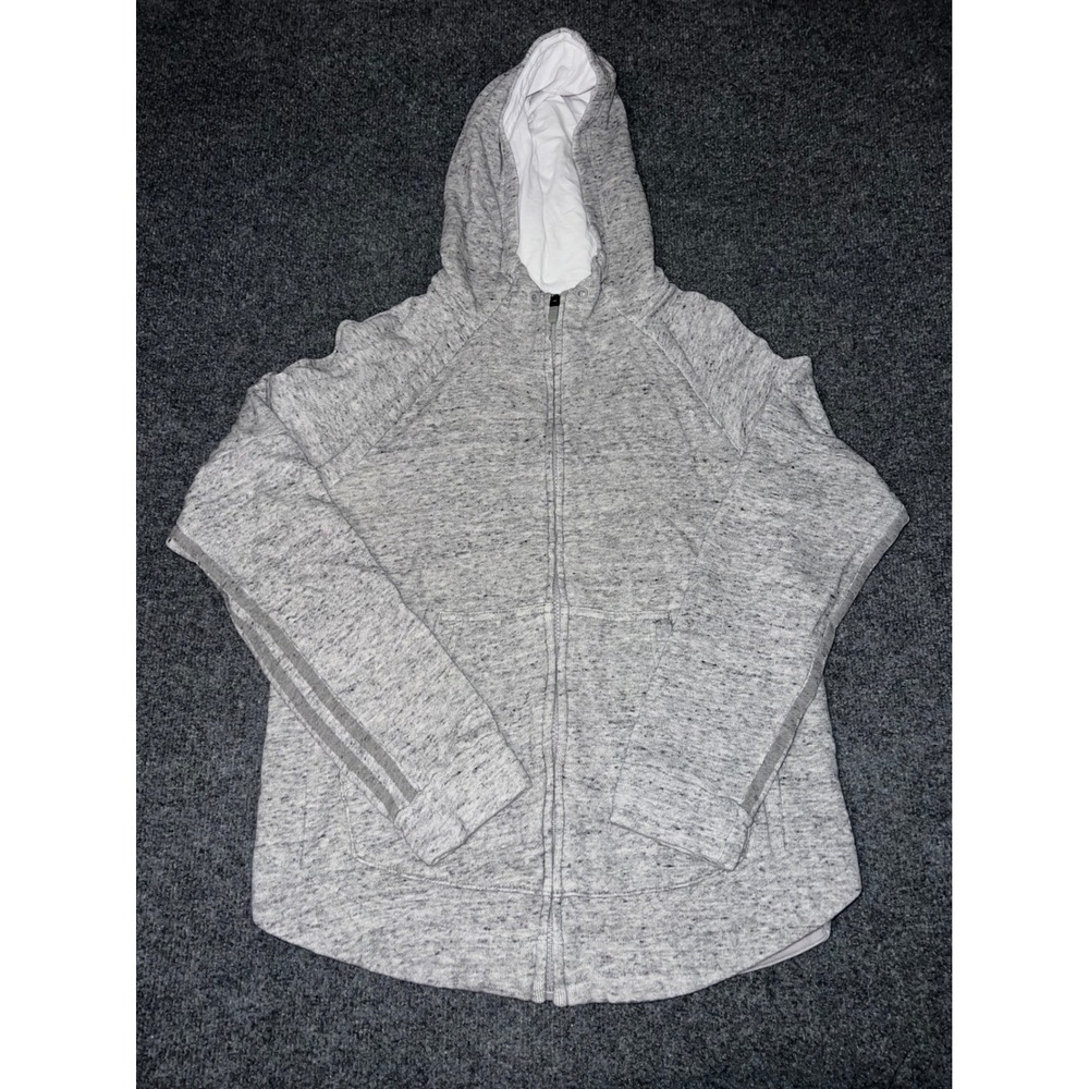 Adidas Womens Grey Space Dye Full Zip Hoodie CF0274 Size Small
